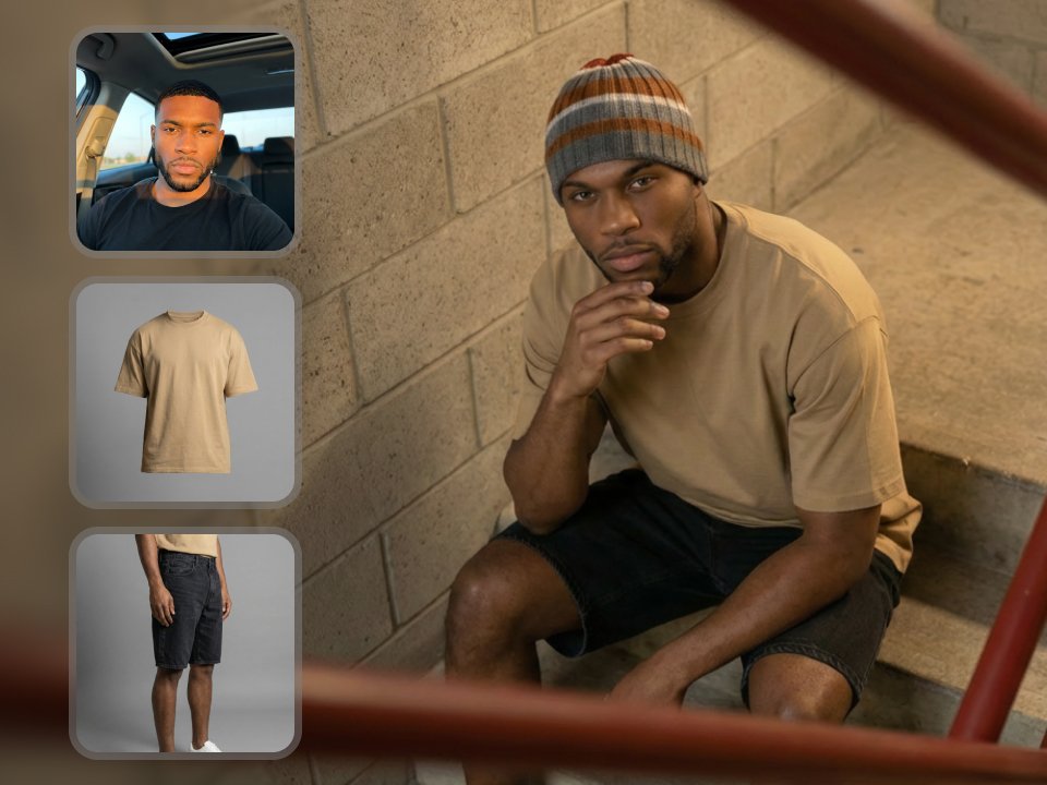 Generate model with outfit and poses