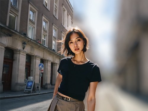 Change depth of field of an image