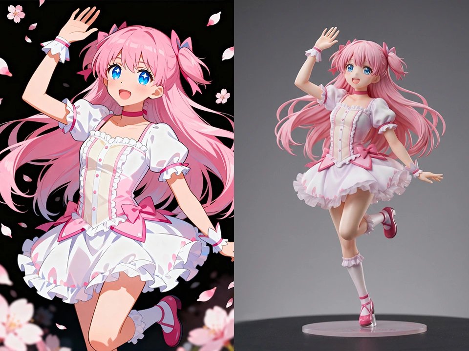 Turn illustration into character figure