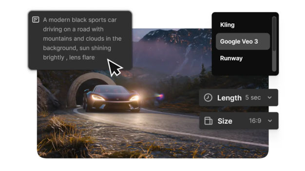 Create your video projects using AI